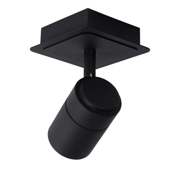 Lucide LENNERT - Spot plafond Salle de bains - LED Dim. - GU10 - 1x5W 3000K - IP44 - Noir - DETAIL 1